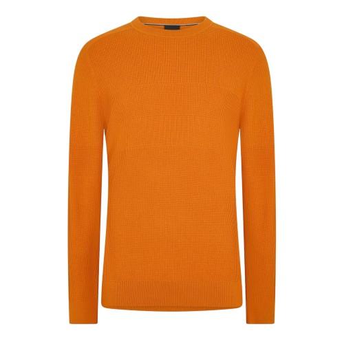 Boss Mens Ribbed Crew Neck Sweater Top