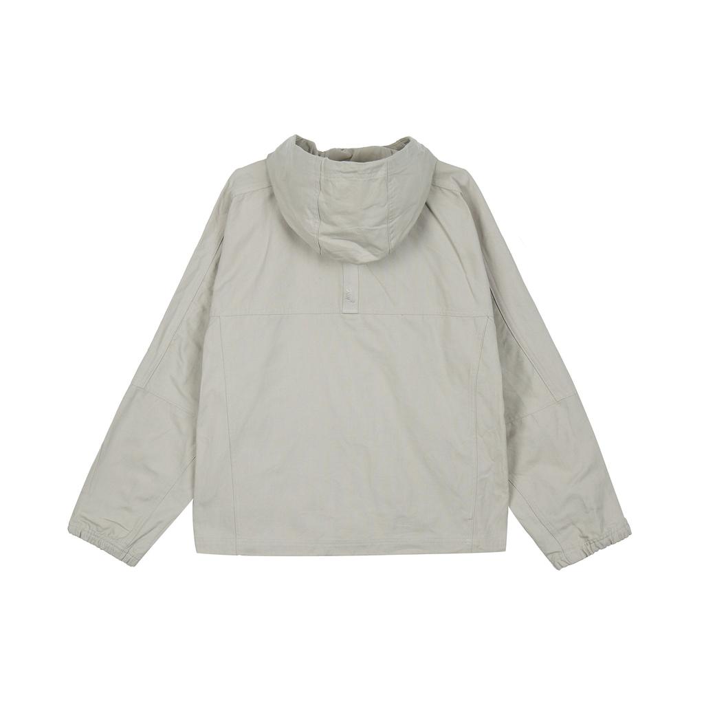 Nike Sportswear Canvas Logo Print Hooded Jacket Men Outerwear Silver-Grey DC8088-230