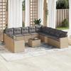 VidaXL Garden Lounge Set with 12 Pcs Cushions, Sofas with Adjustable Feet, Outdoor Furniture Set Patio Terrace, 3219189