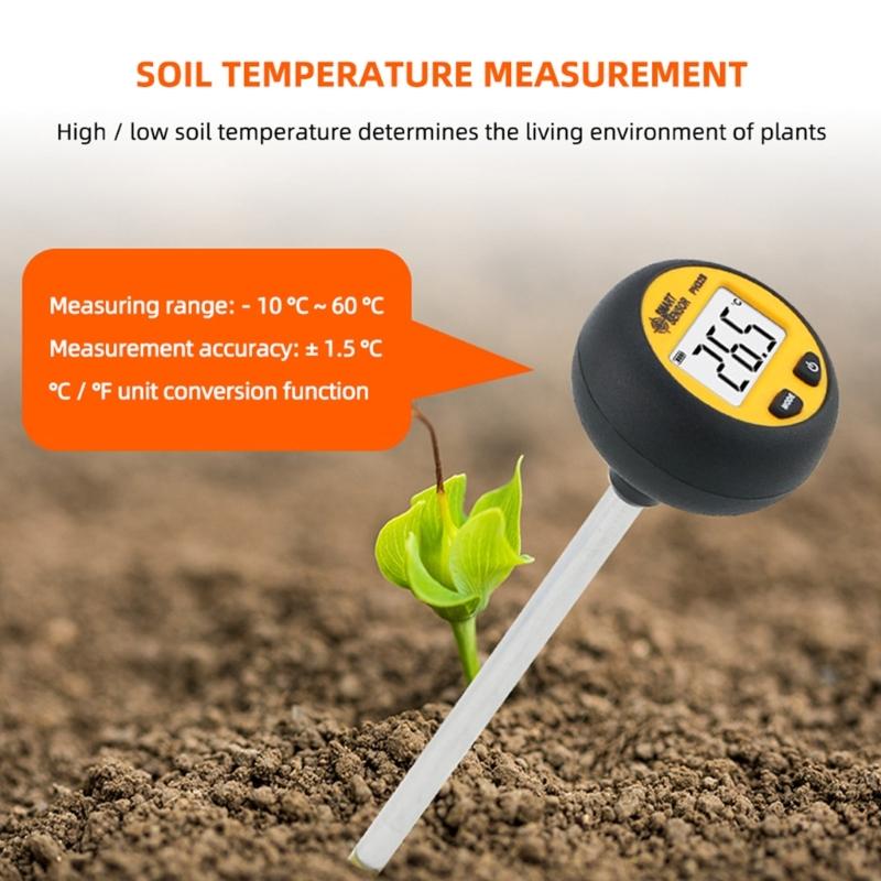 Professional Soil Meter With Long Metal Probes Garden Soil Tester For Deep Testing In Agriculture And Greenhouses Use