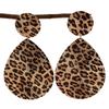 Fashion Leopard Print Round Earrings Retro Water Drop Geometric Earrings Antique Style Earrings