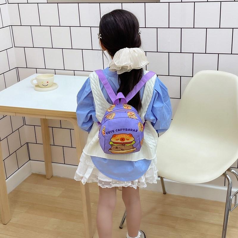 Letter Capybara Pattern Kids Cartoon Pack With Breathable Nylon For Use Daily