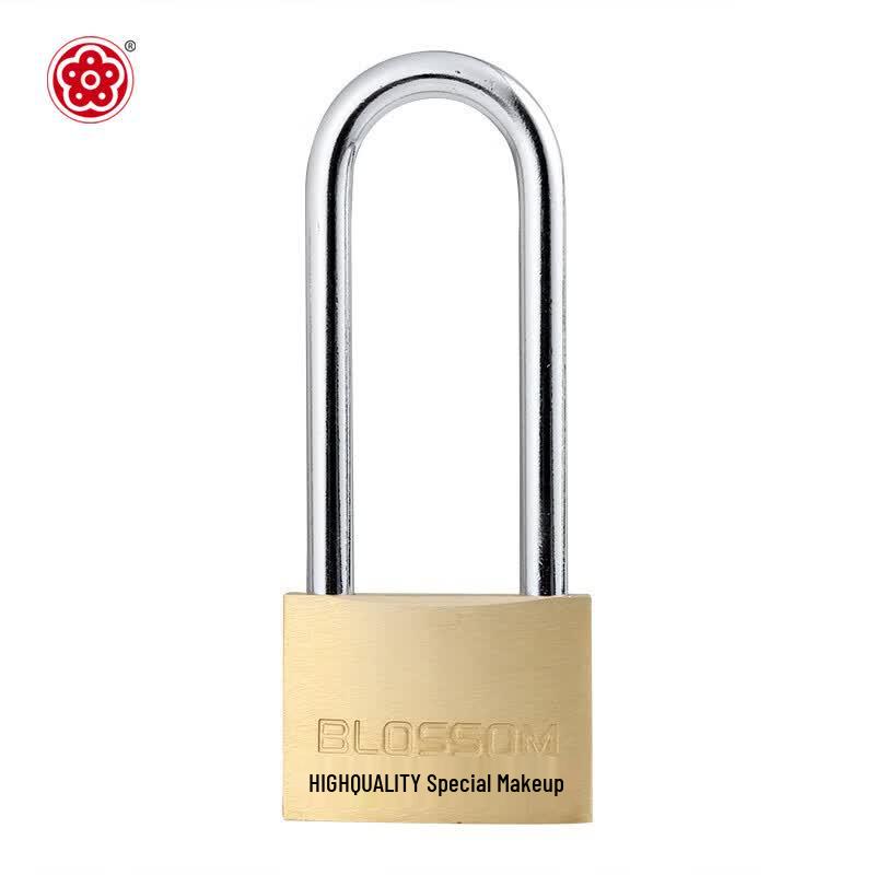 BLOSSOM Waterproof Rustproof Copper Long Shackle Padlock