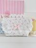 Cute Girls Quilted Cotton Crossbody Bag Outdoor Portable Student Ladies Storage Handbags Bow Lace Plaid Women Shoulder Bags