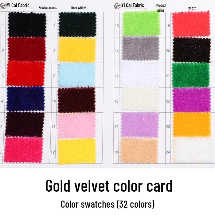 Jednobarwna tkanina aksamitna w kolorze złotym do zasłon scenicznych, obrusów, tkanin dekoracyjnych i projektów DIY