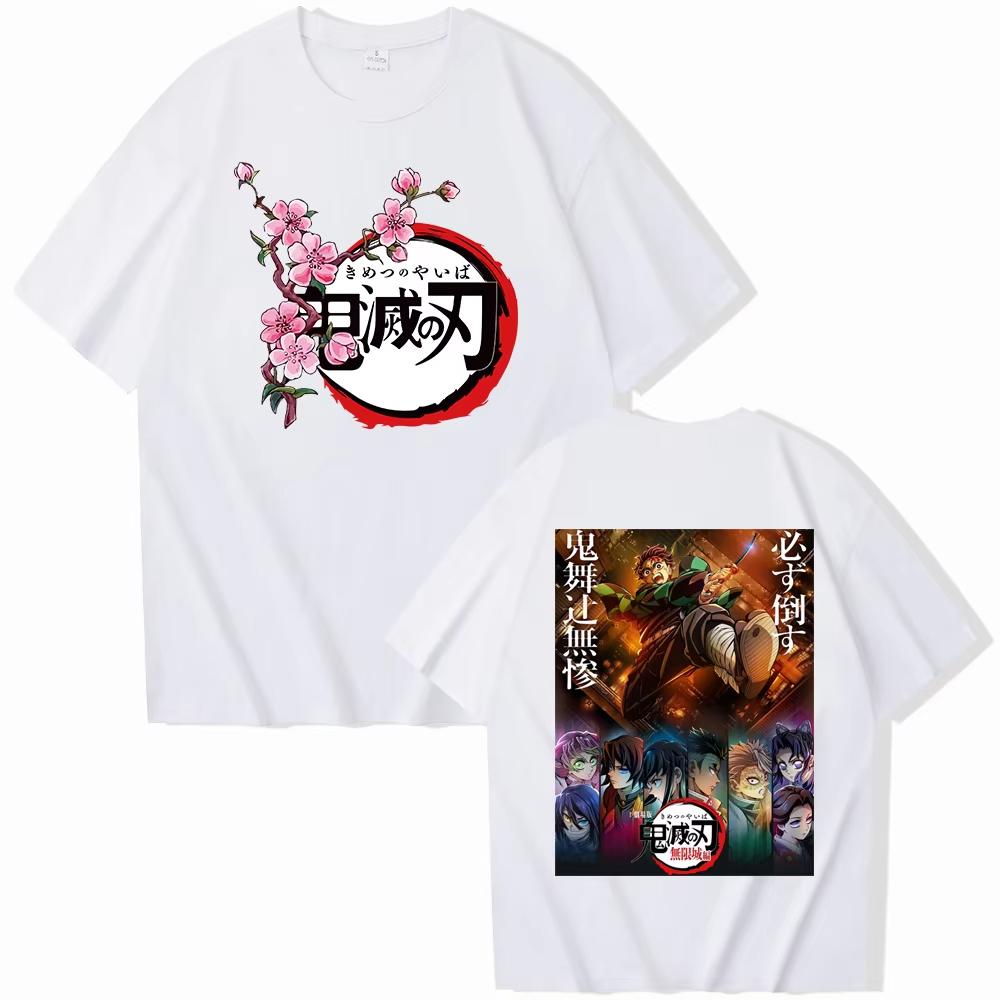 New Fashion Japanese Anime Demon Slayer Women's Men Cotton Printed T Shirt Harajuku O Neck Streetwear Unisex Tops for Fans Gift
