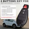 3 Button Key Fob Case Replacement for Dodge Ram 1500 2500 3500 4500 5500 2008 2009 2010 2011 2013 2014 2015 2016 2017 2018    GQ4-53T 56046953AE