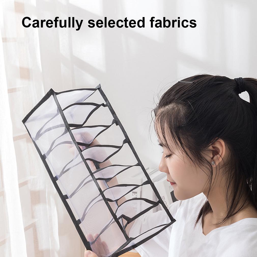 Home Storage Foldable Organizer Drawer Closet Organizers Divider Boxes For Underwear Bra Scarves Socks Underpants Jeans Storage Box with Compartments
