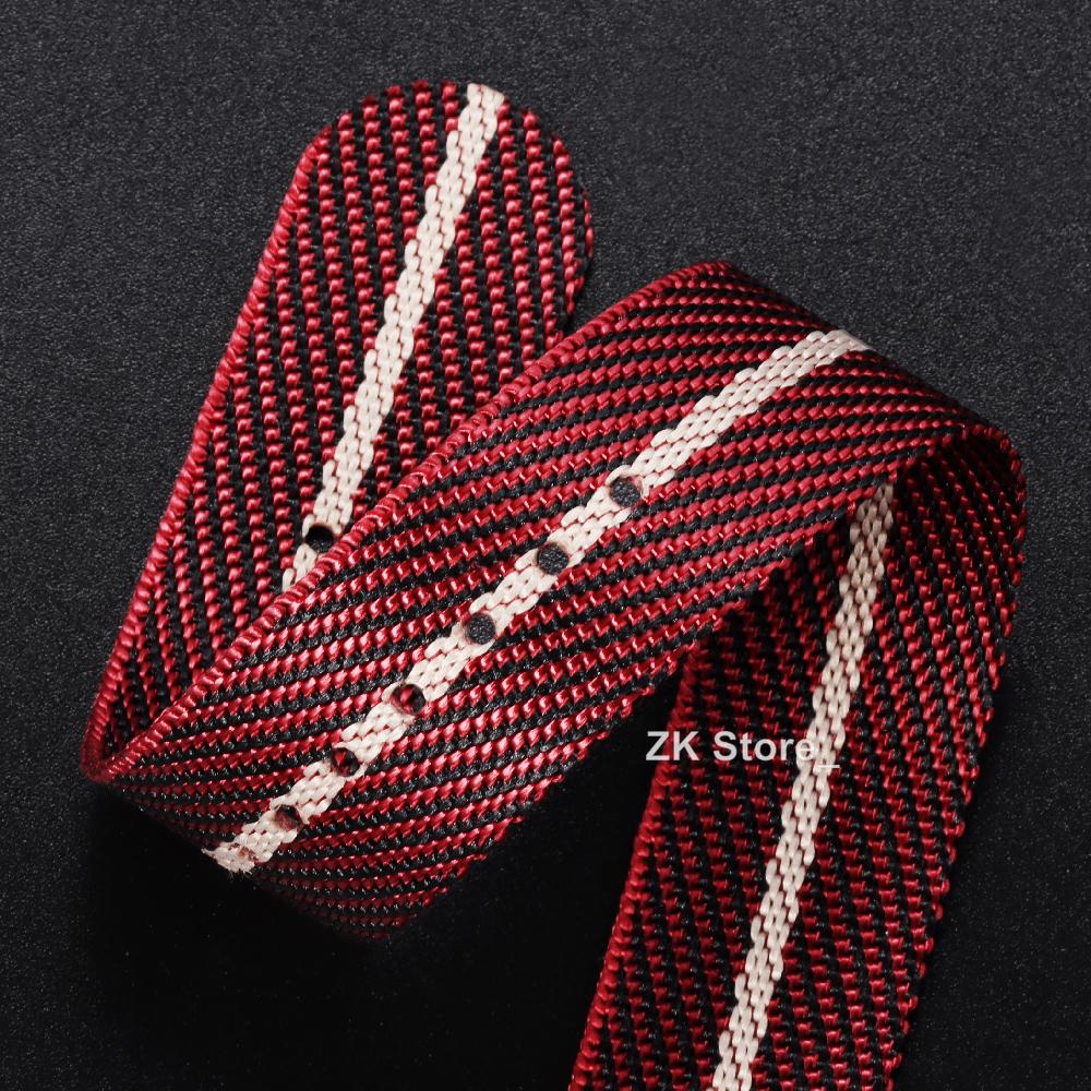 Neues Nylon Uhrenarmband 20mm 22mm Amry Gewebtes Stoffarmband für Militär Geripptes Sport Uhrenarmband Herren Ersatz Armband Armreif