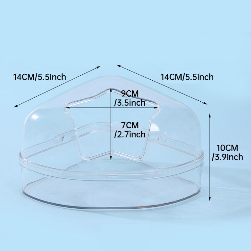 Hamster Sand Bath Container Transparent Hamster Toilet Dust Bust Accessories for Small Animals Hamster Bathtub Sand Bath Box