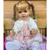 55 CM Betty Real Looking Rooted Hair Rebirth Doll Full Body Silicone Waterproof Reborn Toddler Girl Princess Baby Doll Toys for Girls Kid Holiday Gift