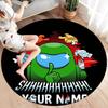 Among Us Custom Name Round Area Rug,Carpet Rug for Living Room Bedroom Sofa Playroom Decor,Non-slip Floor Mat