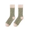 1 Pair Women Coral Velvet Socks Autumn Winter Fuzzy Thick Warm Fleece Mid-calf Socks Soft Fluffy Home Sleeping Slipper Socks