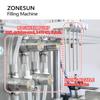 ZONESUN ZS-DTMP4AL Benchtop Automatic Four Injectable Heads Foamy Soap Liquid Essential Oil Drink Juice Bottle Filling Machine
