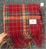 Retro plaid Japanese and Korean atmosphere plaid scarf women's plaid series contrasting color warm shawl student scarf