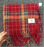 Retro plaid Japanese and Korean atmosphere plaid scarf women's plaid series contrasting color warm shawl student scarf