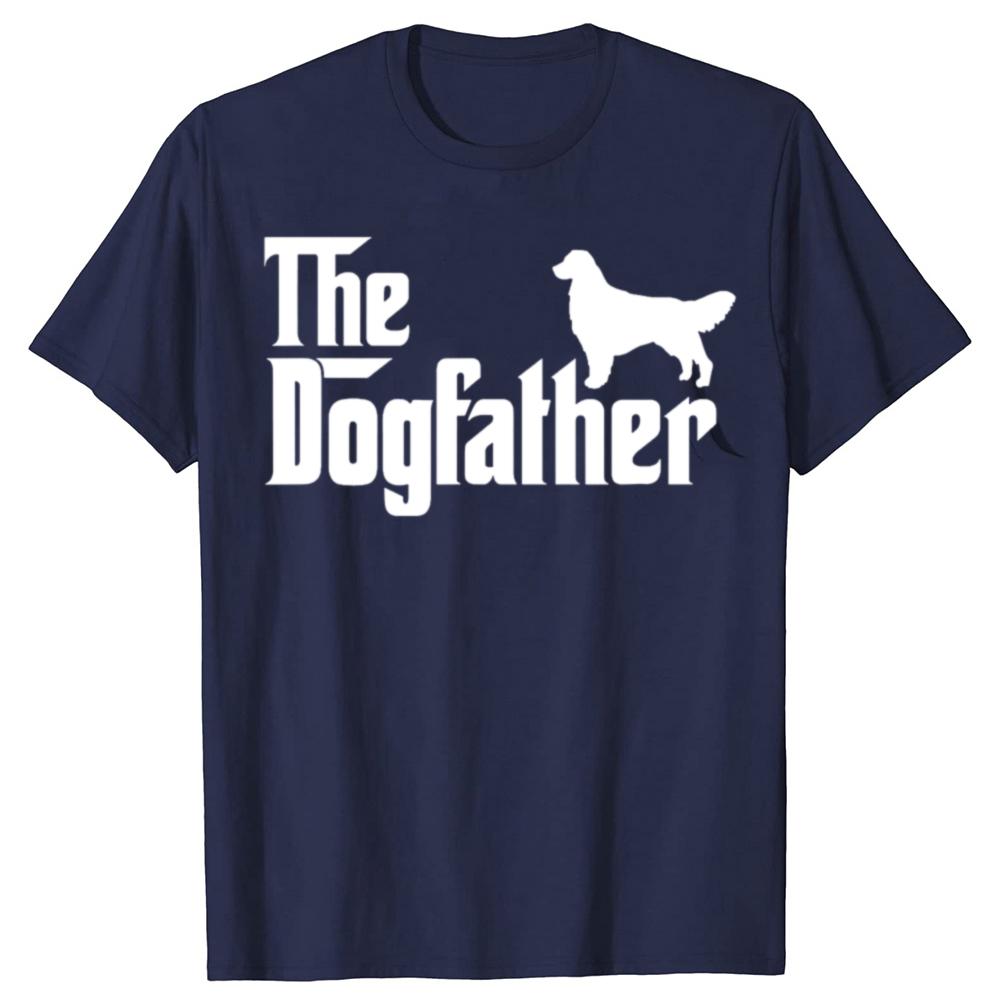 Golden Retriever The DogFather Fathers Day TShirt Men Women Dog Owner Gift TShirt Loose Casual Tops Tees Oneck Oversized