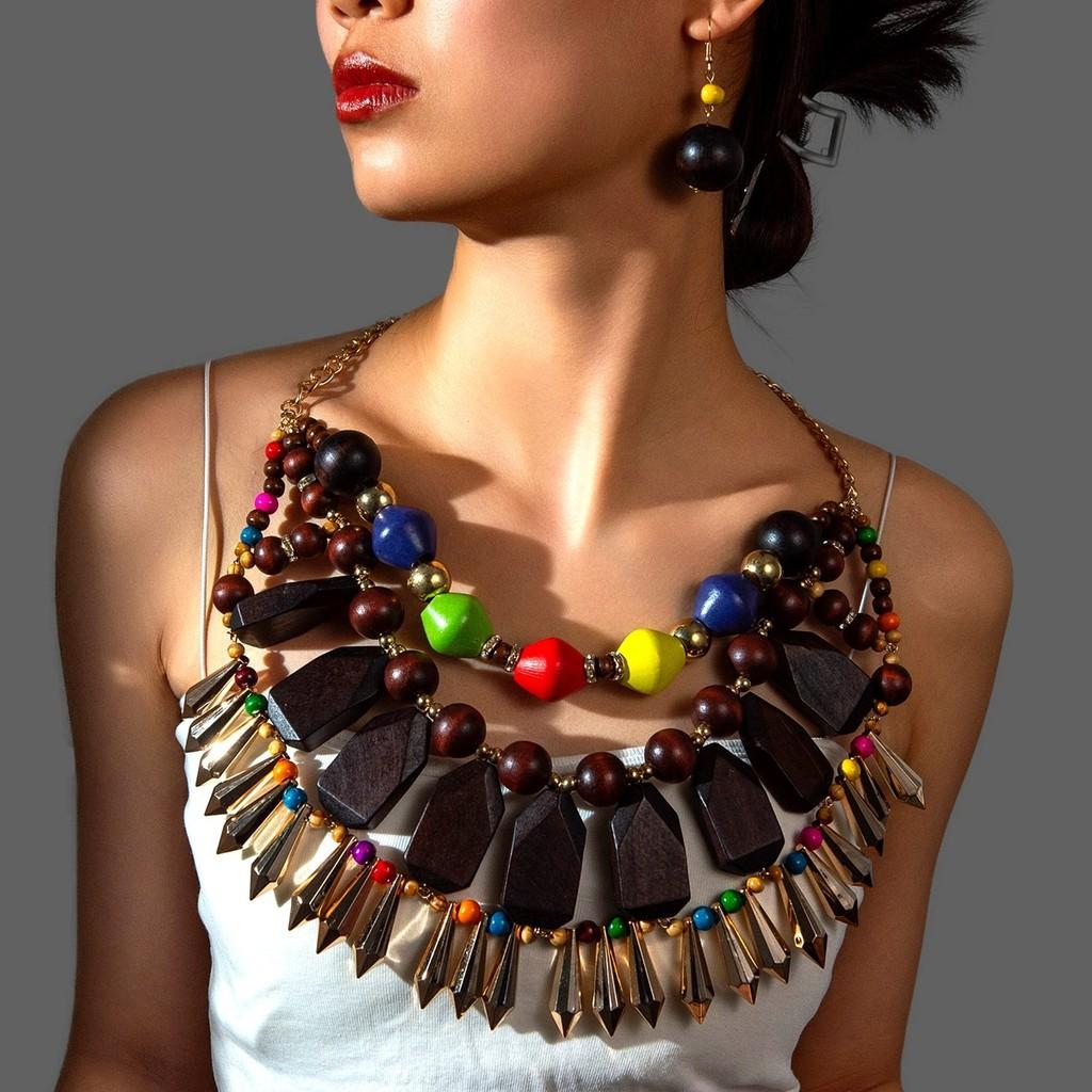 Bohemian Unisex Style Beaded Jewelry Set With Alloy Pendant And Drop Shapes For Summer Wardrobe