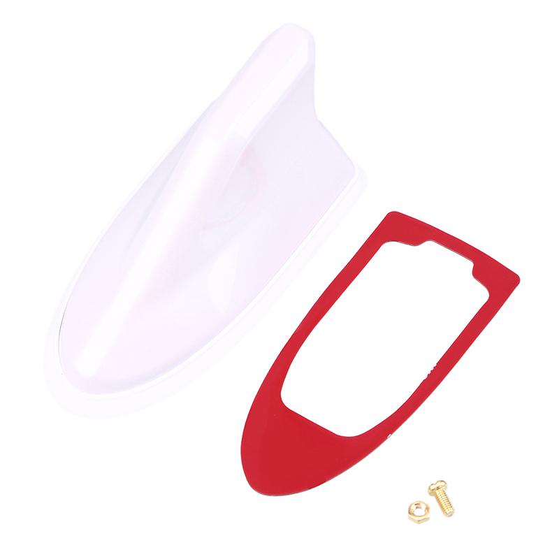 Shark Fin Antenna Universal Car Radio FM/AM Signal Amplifier Decorative Roof Aerial Base Sticker for SUV Sedan Auto Tuning