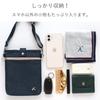 Kitamura Shoulder Pouch, Pochette, Smartphone Shoulder Bag, Approx. 19cm x 15cm x 2cm, 001832 Navy