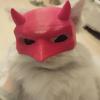 Bat Cat Mask Bat Superhero Pet Mask Crime Fighter Cats Cosplay Mask for Costume Parties Halloween Festivals Dress-up Accessory