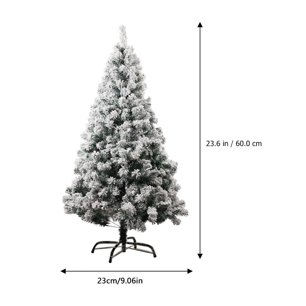 Artificial Flocked Christmas 60cm Indoor Outdoor Holiday Decor Xmas Tree Decoration Simulation Xmas Tree Ornament Festive Scene