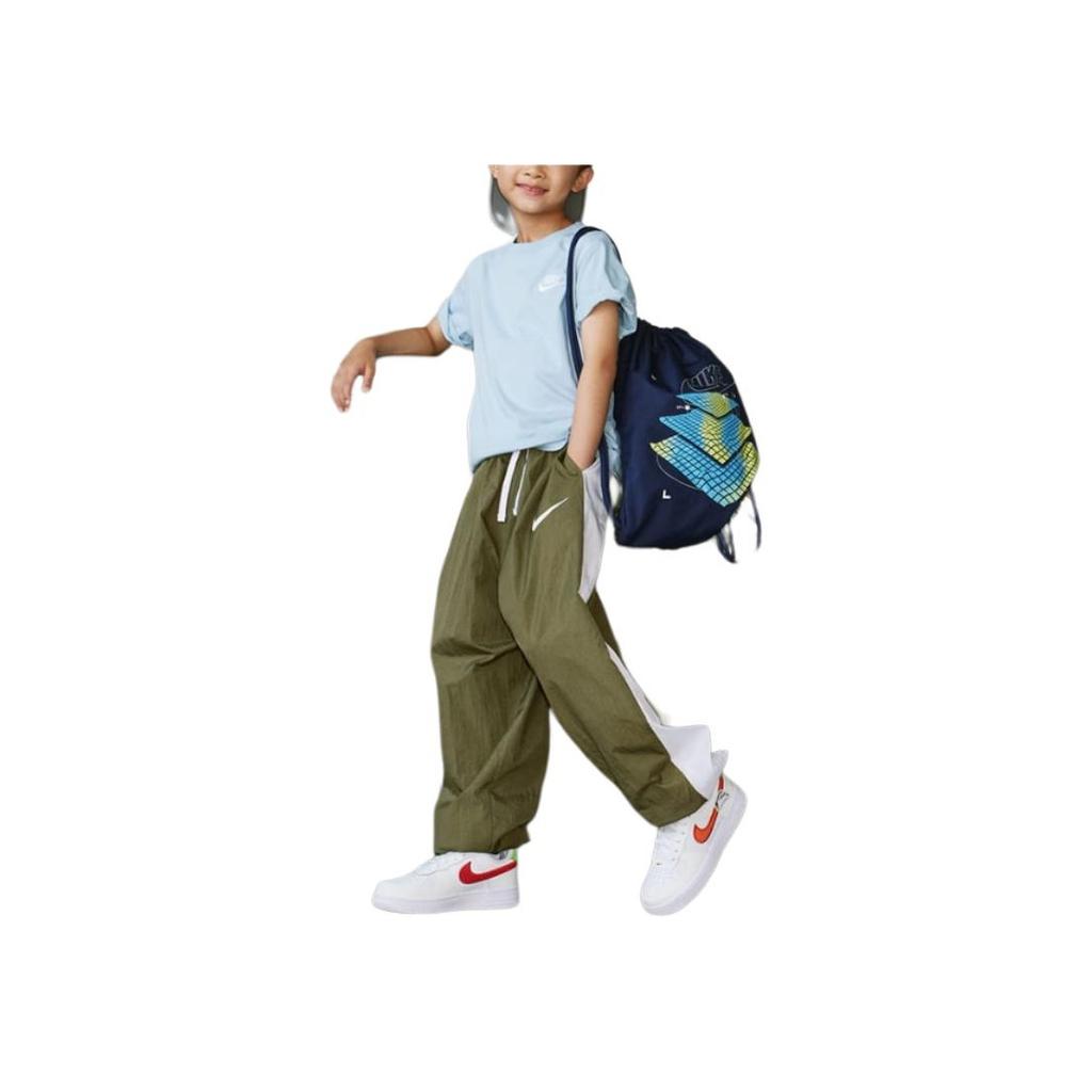 Nike Sportswear Solid Color Crew Neck Casual Pullover Short Sleeve T-Shirt Kids Tops Light-Blue AR5254-440
