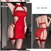 Sex Underwear Sexy Velvet Cheongsam Open Gear Free Uniform Temptation Slit Strap 6056