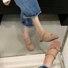 2025 Autumn New Temperament Inner Height Increase French Gentle Style Women's Shoes Square Head with Single Shoes Women's Outer Wear