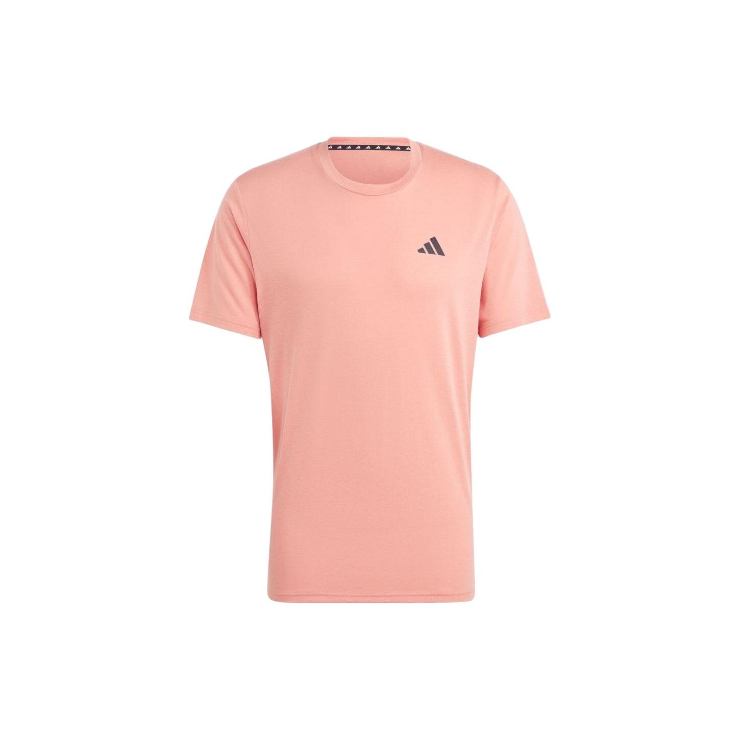 

Adidas Solid Color Logo Print Crew Neck Short Sleeve T-Shirt Men Tops Pink IM4287 S