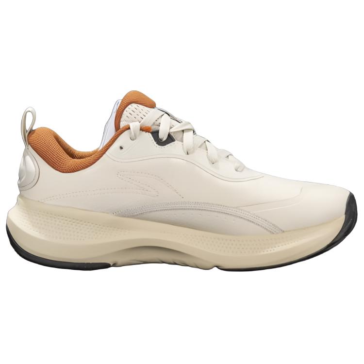 Li Ning Sports Comfortable Shock Absorbing Breathable Low Top Casual Shoes Men Casual Shoes Brown AGLV177-3