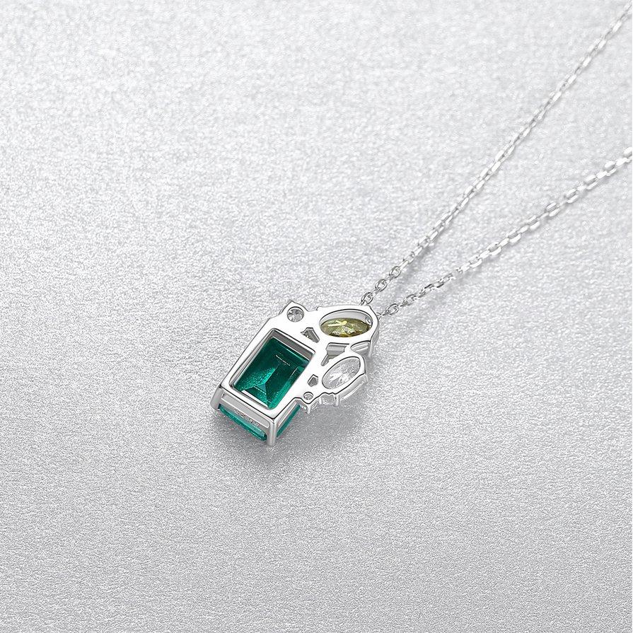 S925 Sterling Silver Zircon Emerald Fous Forma Artificial Pendientes femeninos S925 Sterling Silver Zircon Emerald Fous Forma Artificial Pendientes femeninos