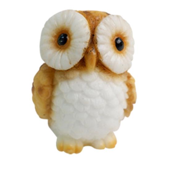 Mini figurine de hibou en résine, ornement miniature pour terrarium, bonsaï, micro-paysage, jardin féérique, décoration de gâteau
