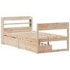 Solid Wood Bed Frame Without Mattress 90 X 190 Cm Pine