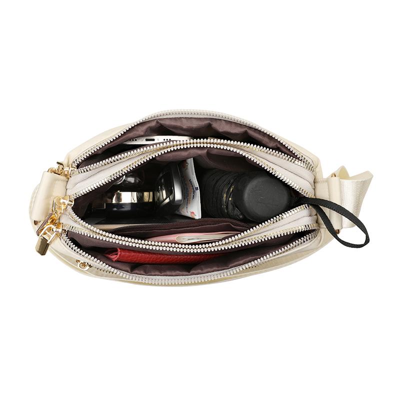 Flower Embroidery Crossbody Bag Fashion Casual Women Shoulder Bag Large Capacity Multi Pockets Purses Daily Portable Handbag