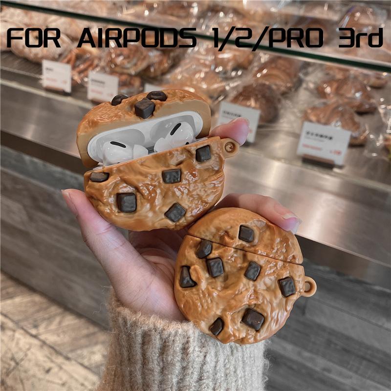 3D Kjeks Silikon Etui for AirPods 3 2021 3. Tegneserie Søtt Øretelefon Etui for AirPods Pro 3 2 1 Hodetelefon Ladeetui Deksel