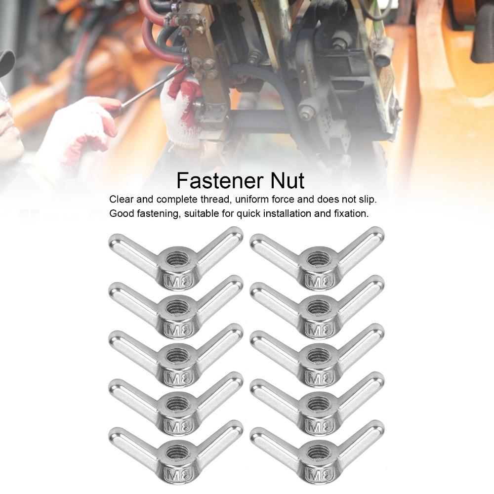 10pcs Hardware Fittings Wing Nuts Premium Thumb Nut Hardware Metric Thread Nuts For Install