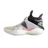 New LiNing SONIC 9 Boom Cushioned Slip Resistant Abrasion Resistant Mid Top Basketball Shoes Black White Pink ABAR045-1
