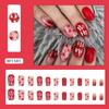 24Pcs/set DIY Nail Accessories Christmas Short False Nails Christmas Fake Nail Extension  Nail Salon