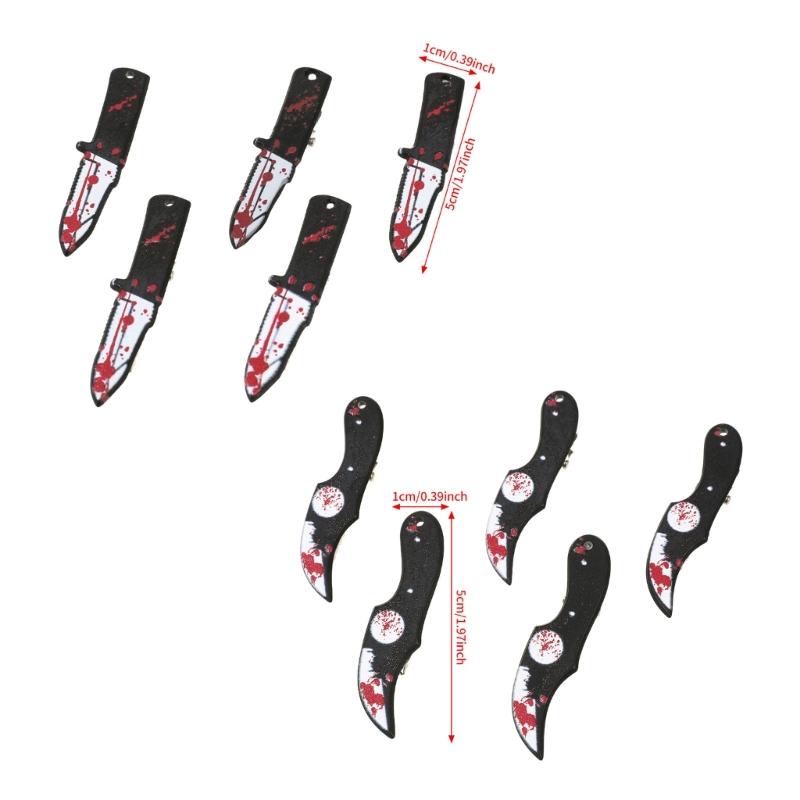 5PCS Halloween Theme Hairpins Funny Axes Shapes Hair Clip For Adults Kids Costume Accessories