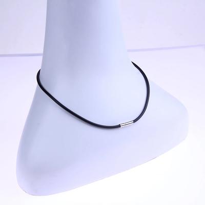 Rubber Choker Necklace Casual Jewelry Fashion Unisex Cord Necklace 3mm Black Leather Cord for Gift for Daily Street Photography