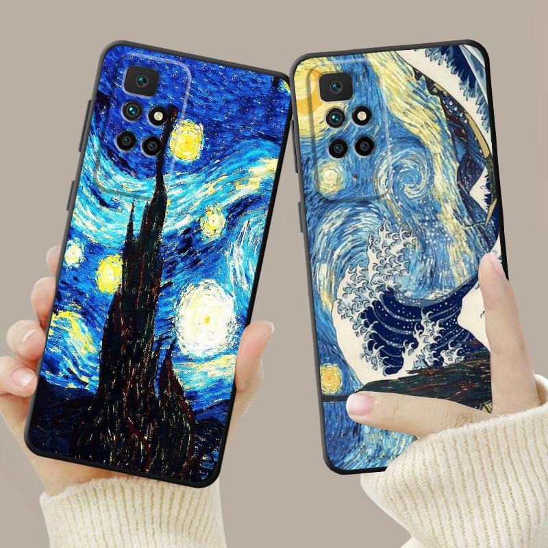 Silicone Van Gogh Coque Cover Case for Xiaomi Redmi Note 8 7 11T 8T 9T 9S 10S 11S 9 11 Pro 10 Lite 12 Note10 Note 12 11 SE 11E
