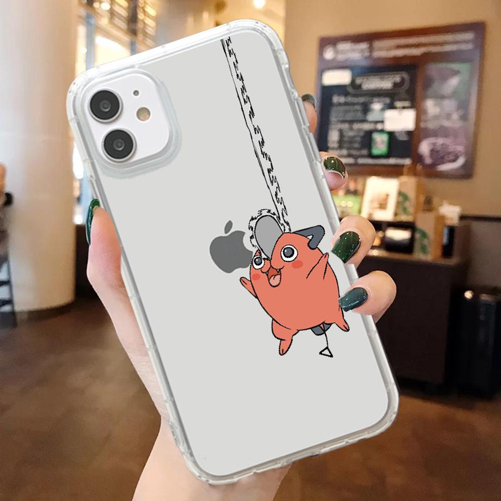 Anime Chainsaw Man Phone Case For iphone 5 5s se 2 6 6s 7 8 12 mini plus X XS XR 11 PRO MAX transparent painting cover soft