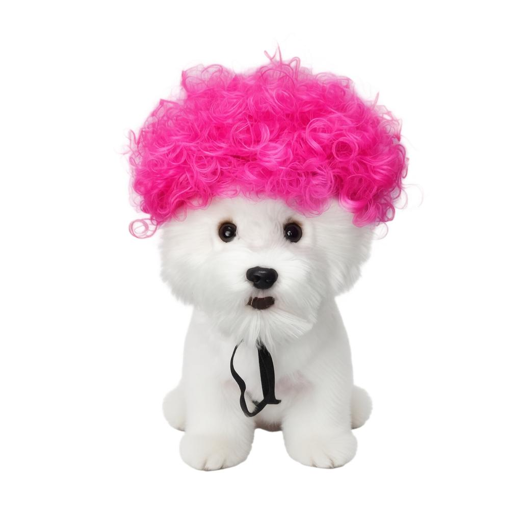 Pet Wig for Small Dogs and Cats Halloween Costume Accessory