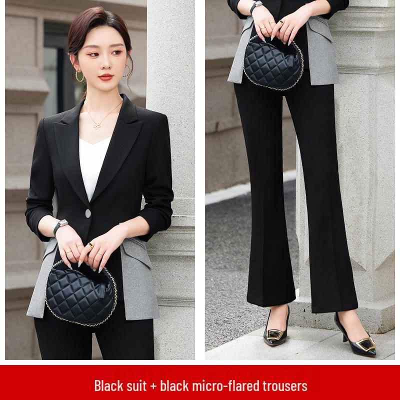 Autumn/Winter 2024 Women's Elegant Suit Jacket & Pants Set for Formal Wear.