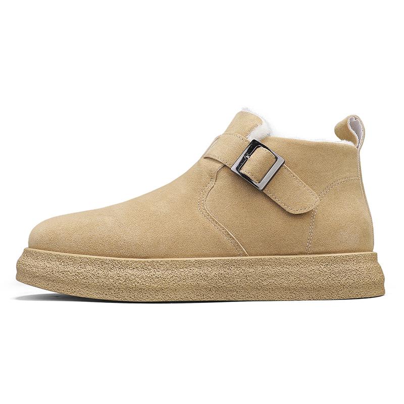 Thick Plush Platform Snow Boots Women Winter Keep Warm Fur Cotton Shoes Woman Faux Suede Slip-On Ankle Botas Padded Shoes