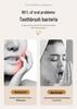 Wall-Mounted UV Sterilizing Toothbrush Holder with No-Drill Installation, Black and Gold Gun Gray, Includes Tooth Mug Storage.
