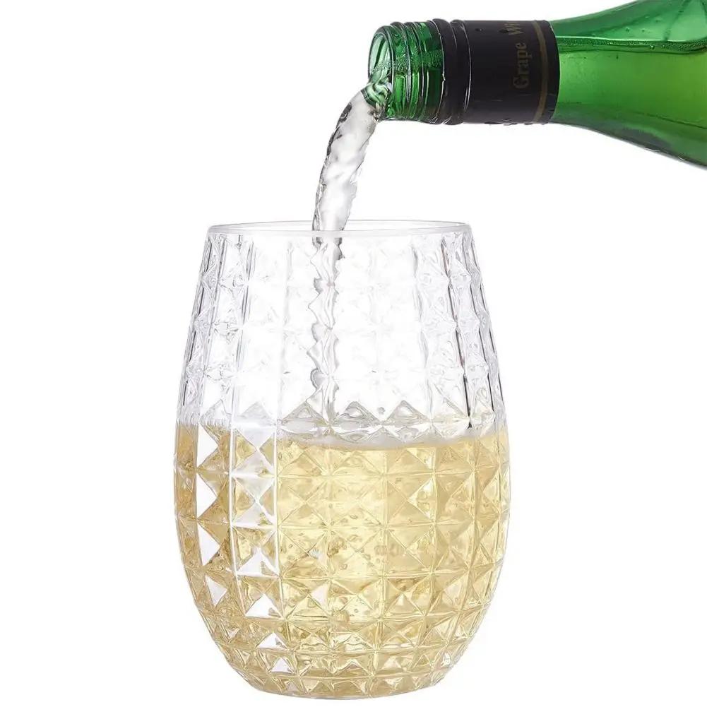 12oz Wine Glasses Whiskey Cocktail Juice Drinking Plastic Cups Unbreakable Reusable and Recyclable for Outdoor Pool Party Picnic