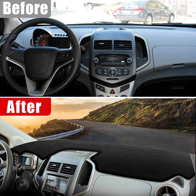 Für Chevrolet Sonic Aveo 2010 2011 2012 2013 2014 2015 2016 Auto Armaturenbrettabdeckung Lichtschutzpolster Sonnenschutz Anti-UV Teppiche Matten