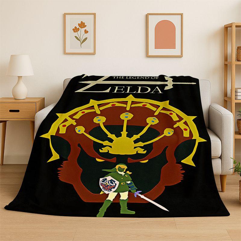 Classic Z-Zelda Cartoon Games Soft Flannel Throw Blanket,Cozy Blanket for Bed,Couch,Sofa,Bedroom,Living Room,Picnic kids Camping